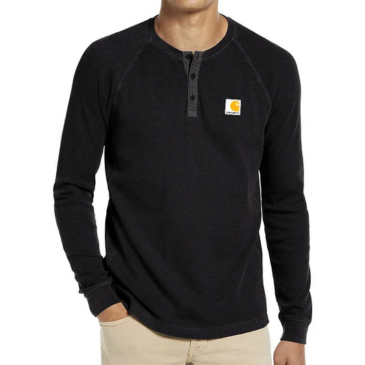 CH-Men's Waffle Long Sleeve Casual T-Shirt