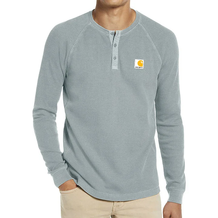CH-Men's Waffle Long Sleeve Casual T-Shirt