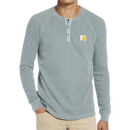 CH-Men's Waffle Long Sleeve Casual T-Shirt