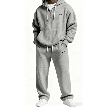 NK- Men's Waffle Knit Hoodie and Sweatpants Set