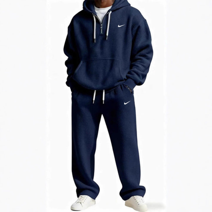 NK- Men's Waffle Knit Hoodie and Sweatpants Set