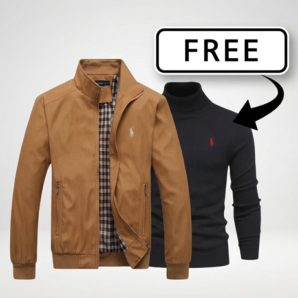 "RL Casual Zip-Up Bomber + FREE Sweater | Exclusive Bundle Deal"