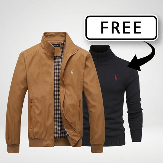"RL Casual Zip-Up Bomber + FREE Sweater | Exclusive Bundle Deal"