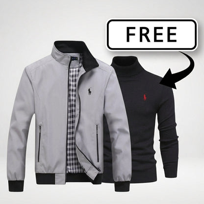 "RL Casual Zip-Up Bomber + FREE Sweater | Exclusive Bundle Deal"