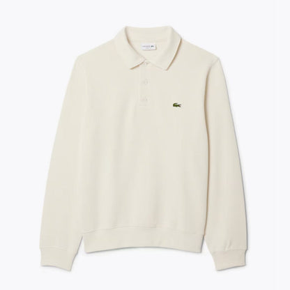 LC-Ribbed Cotton Polo Collar Sweatshirt